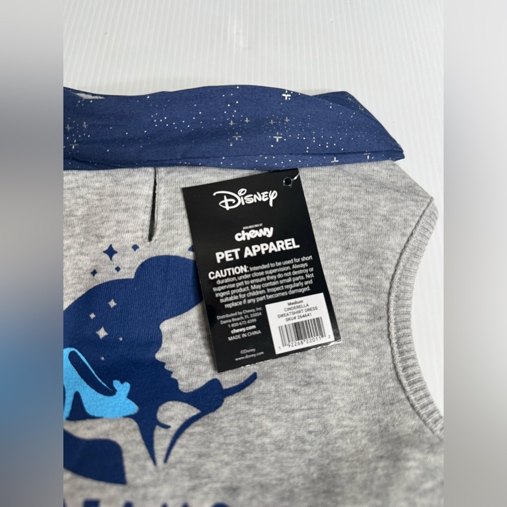 Disney Cinderella "Dreams Come True" Dog & Cat Sweatshirt Dress - Size Medium - Picture 4 of 13